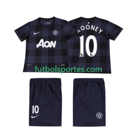Camiseta Manchester United Rooney 10 2013 2014 Retro Niño Segunda Equipación